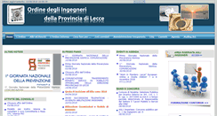 Desktop Screenshot of ordineingegnerilecce.it