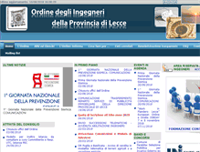 Tablet Screenshot of ordineingegnerilecce.it